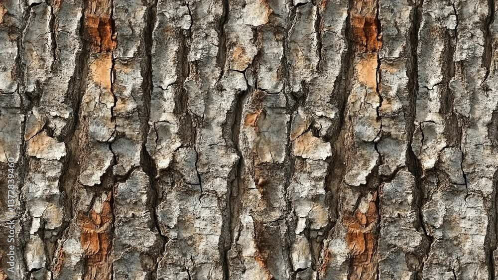 Weathered tree bark texture in animated repeating loop. Weathered tree bark texture in animated repeating loop.