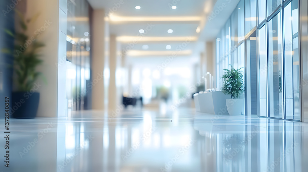 custom made wallpaper toronto digitalBlurred hotel or office building lobby blur background interior view toward reception hall modern luxury white room space with blurry corridor and building glass wall window