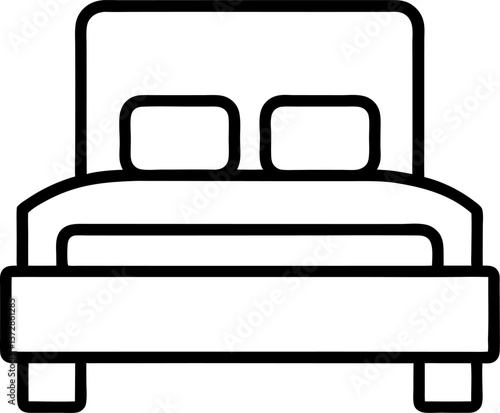 bed icon vector