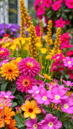 Vibrant Charleston spring blooms, colorful flowers in full bloom, Vibrant, Yellow, Flowers in Bloom