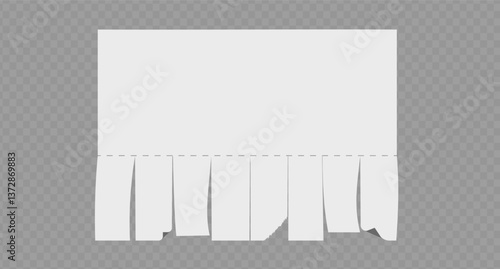 Empty blank sheet paper advertising. Tear-off ads.  Street signs with curved corners. Tear off stripes. Street advertisement