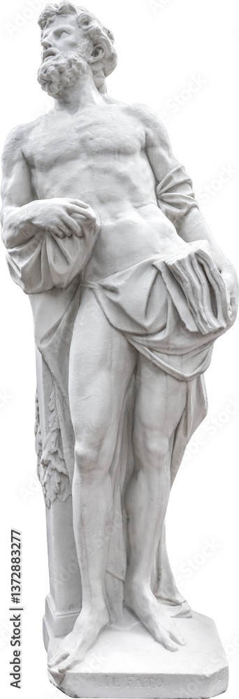 Obraz premium Old statue (18th century) from the 