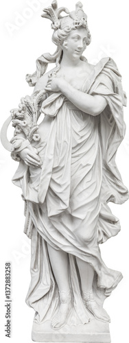 Wallpaper Mural Old statue (18th century) from the "summer garden" in St. Petersburg. On a transparent background, png Torontodigital.ca