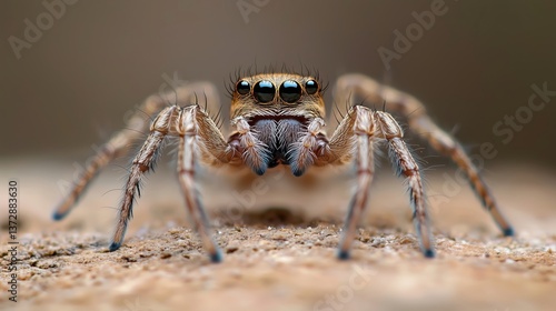Wallpaper Mural Close-up of a spider crawling toward the camera in natural setting Torontodigital.ca