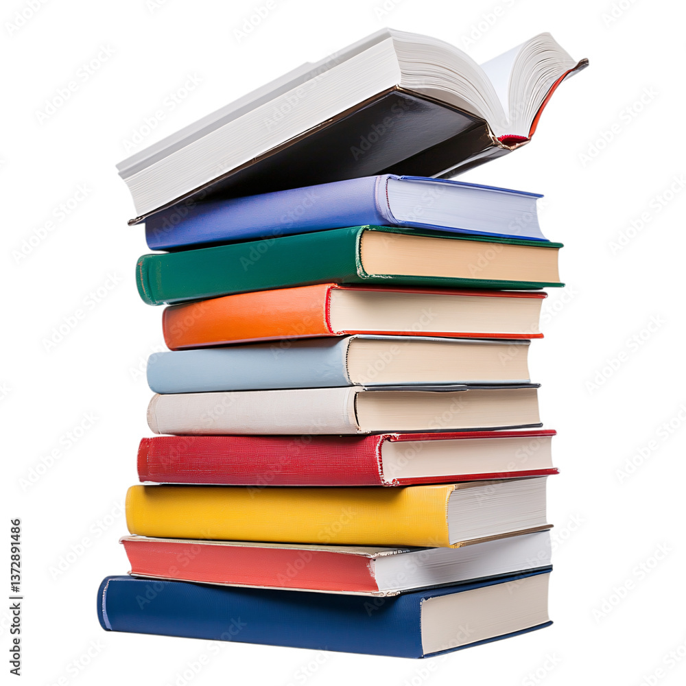 Crafting a Timeless Display of Classic Hardcover Books in an Inviting Book Nook on Transparent Background Crafting a Timeless Display of Classic Hardcover Books in an Inviting Book Nook on Transparent Background
