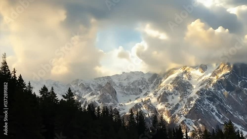 sunrise in the mountains