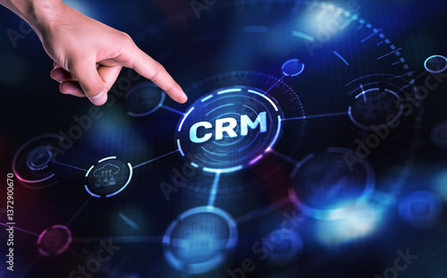 CRM Customer Relationship Management Business Concept. Customer focus