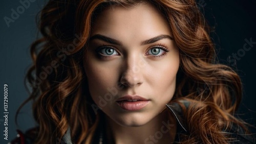 Professional photo: those expressive cheekbones, that stubborn look of almond-shaped eyes, that head of luxurious hair. She is perfection itself.