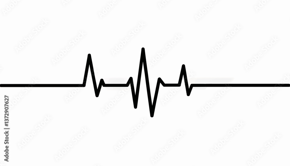 Heartbeat line illustration representing vital signs in a medical context