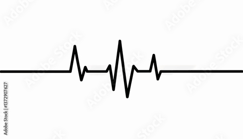Obraz na płótnie Heartbeat line illustration representing vital signs in a medical context w salonie