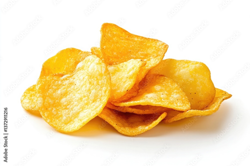 Classic chip presentation, isolated on a white background Classic chip presentation, isolated on a white background