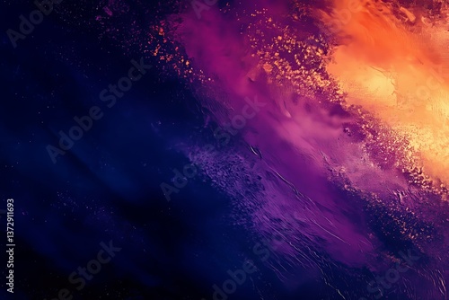 Purple orange black dark blue grainy gradient background, noise texture modern abstract header poster large banner design, copy space