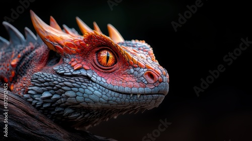 Wallpaper Mural This stunning dragon portrait features vibrant colors, intricate scales, and captivating eyes, showcasing its majestic and mythical nature in a powerful and artistic manner. Torontodigital.ca