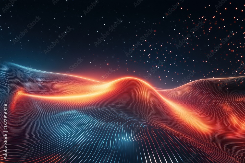 Dynamic futuristic background of glowing neon lines in dark abstract space with elegant minimalism and captivating curves Dynamic futuristic background of glowing neon lines in dark abstract space with elegant minimalism and captivating curves