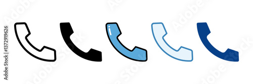 Phone Icon Set Multiple Style Collection