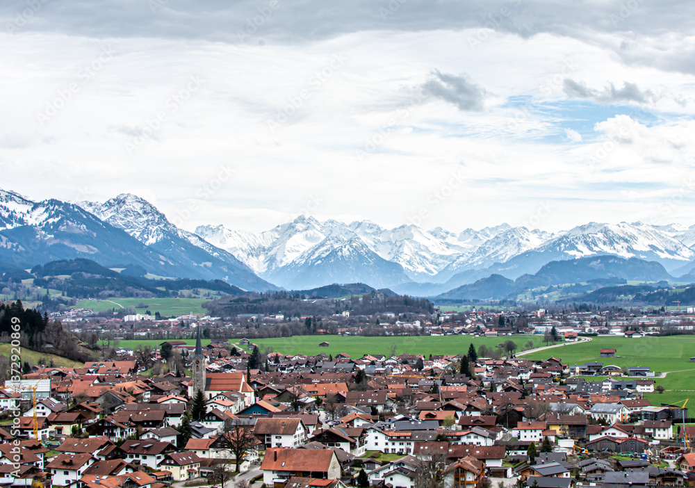 Fototapeta premium mountain village in the alps