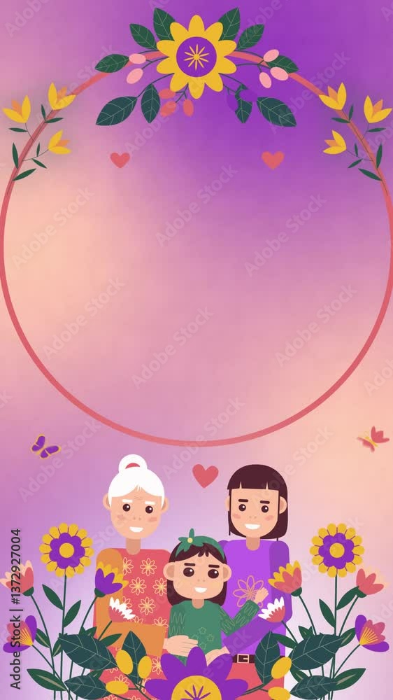 Mothers Day IG Stories. floral background with flowers Mothers Day IG Stories. floral background with flowers