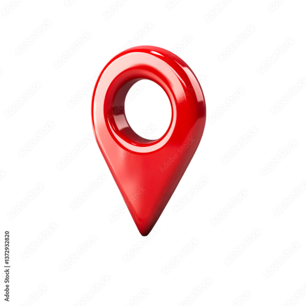 Red 3D Location Pinpoint Map Marker Icon Red 3D Location Pinpoint Map Marker Icon