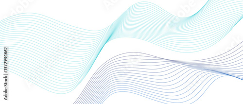 Modern glowing moving lines design. Dynamic frequency flow futuristic smooth digital line creative wave blend pattern background. Abstract wave element for design. Futuristic technology and sound wave