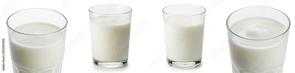 Glass of Milk Close Up Isolated on White - Refreshing, healthy, dairy, purity, nourishment. A glass of fresh milk, symbolizing health, purity, and nourishment. Perfect for dairy, beverage Glass of Milk Close Up Isolated on White - Refreshing, healthy, dairy, purity, nourishment. A glass of fresh milk, symbolizing health, purity, and nourishment. Perfect for dairy, beverage