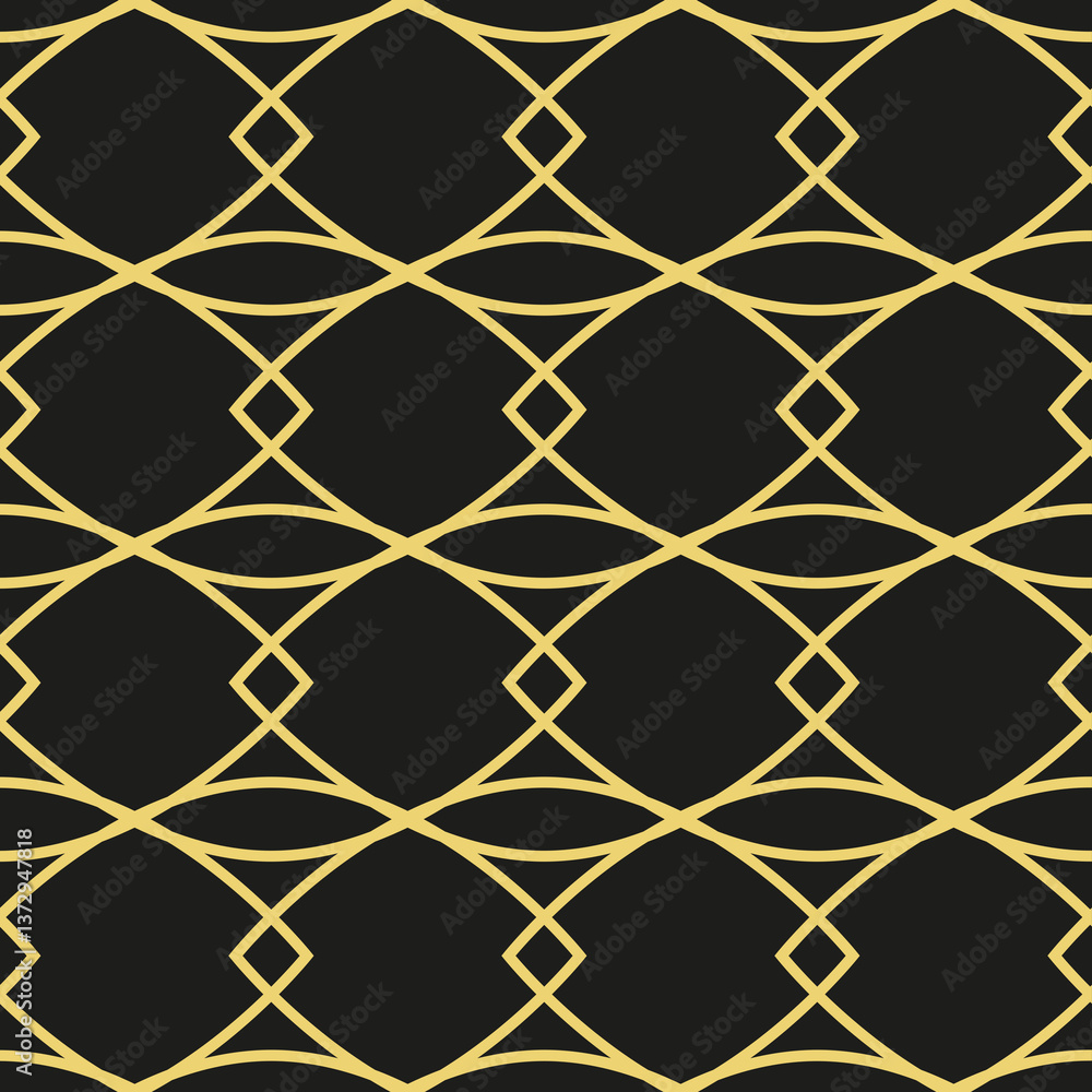 Fototapeta premium Abstract geometric pattern with wavy lines, stripes. A seamless vector background.