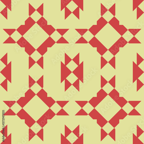 Seamless print with geometric elements. Mosaic from different elements.