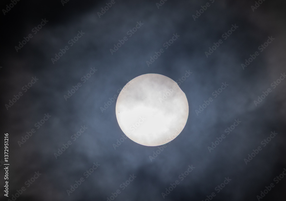 Partial solar eclipse in Galicia, Spain