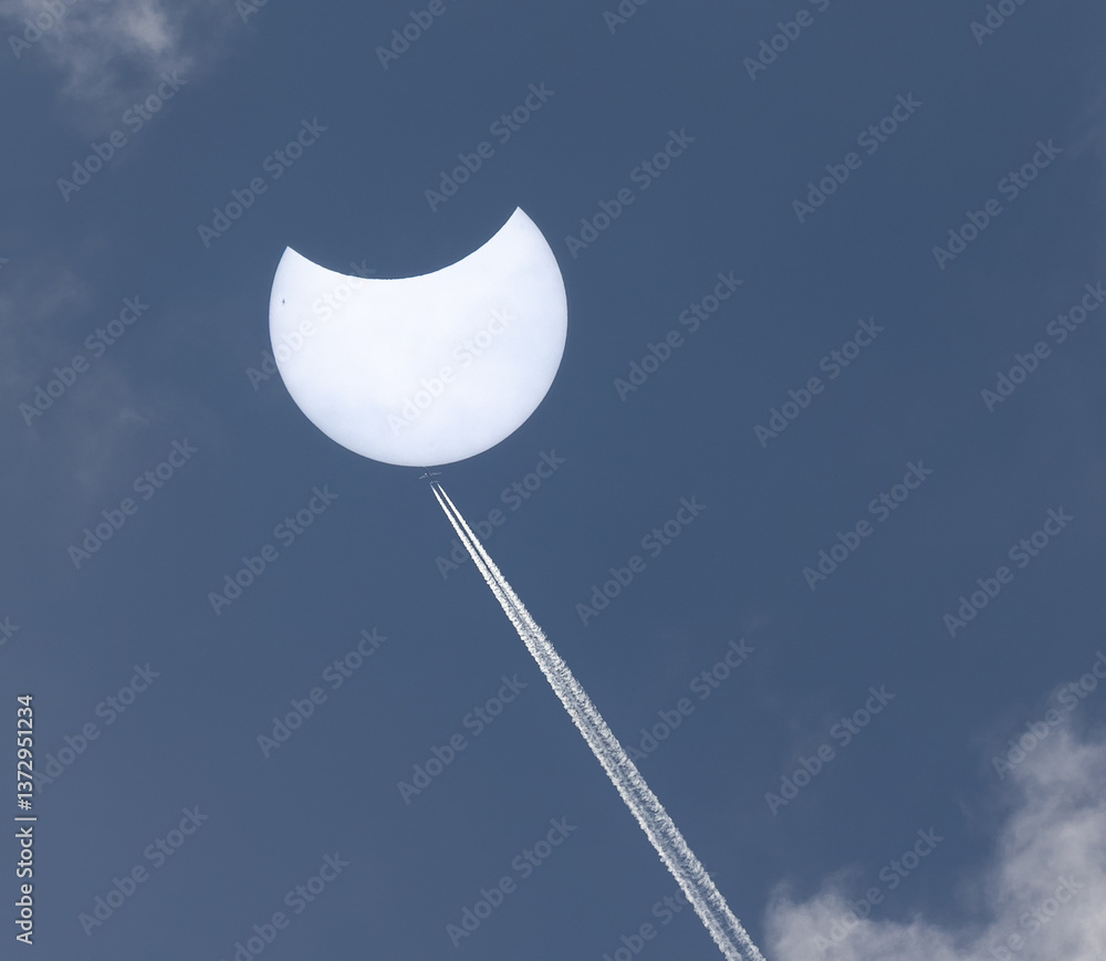 Partial solar eclipse in Galicia, Spain