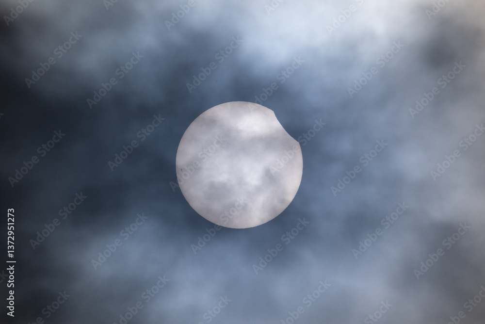 Partial solar eclipse in Galicia, Spain