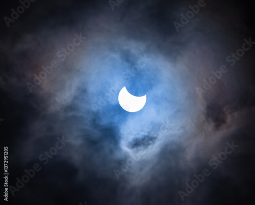 Partial solar eclipse in Galicia, Spain