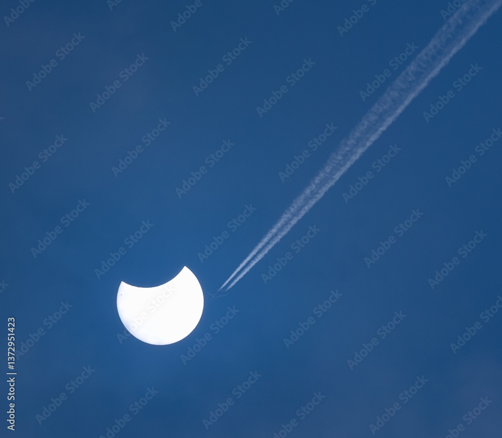 Partial solar eclipse in Galicia, Spain