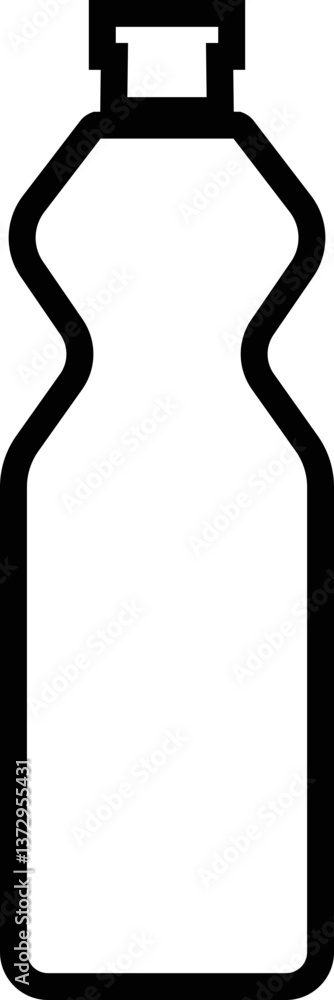 Plastic Bottles or can icon in line. Plastic Water Bottle symbols isolated on transparent background Plastic Bottles or can icon in line. Plastic Water Bottle symbols isolated on transparent background