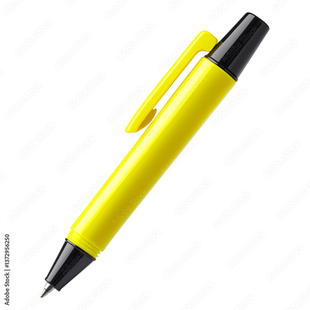 Maximize Study Efficiency with Bright Yellow Highlighter Techniques on Transparent Background