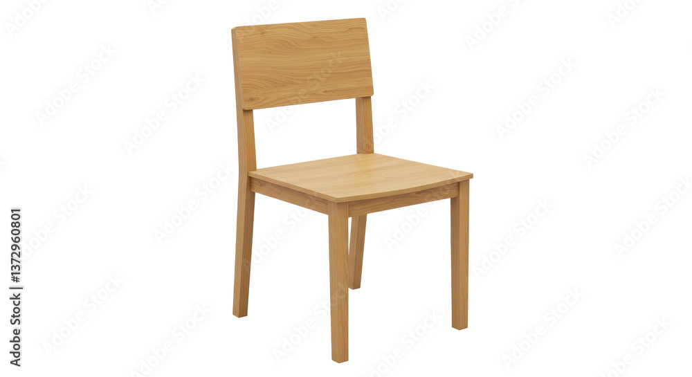 Isolated Wooden Chair Isolated Wooden Chair