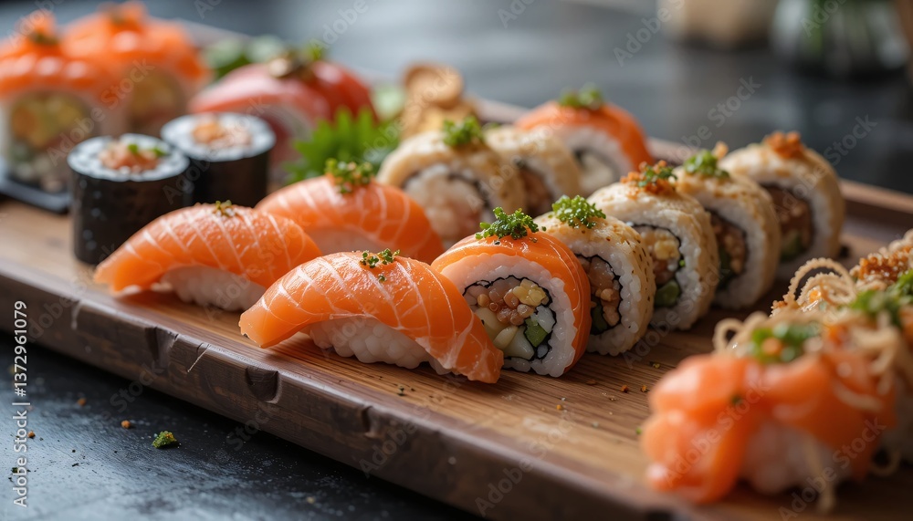 sushi with salmon sushi with salmon