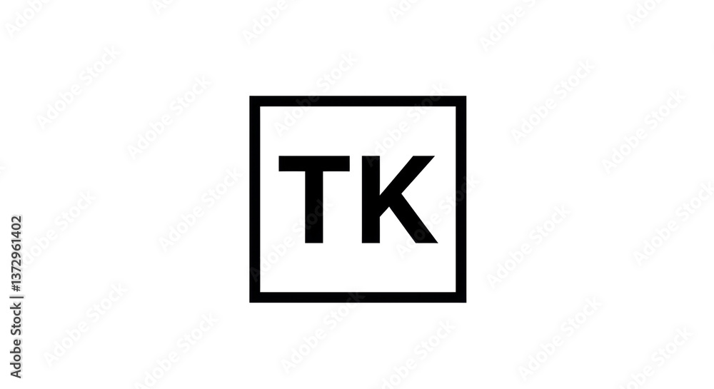 Fototapeta premium Isolated TK Symbol