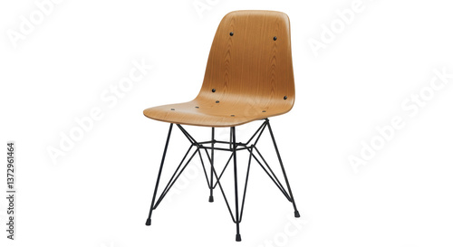 Canvas Print Isolated Molded Plywood Chair