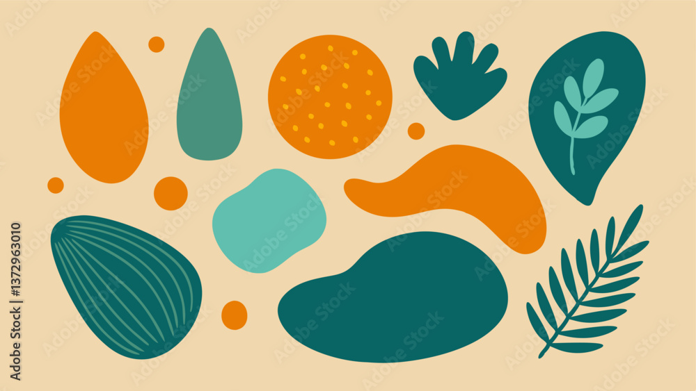 Hand-drawn organic textured shapes in vector format, perfect for graphic design, branding and creative projects with a natural, artistic touch Hand-drawn organic textured shapes in vector format, perfect for graphic design, branding and creative projects with a natural, artistic touch