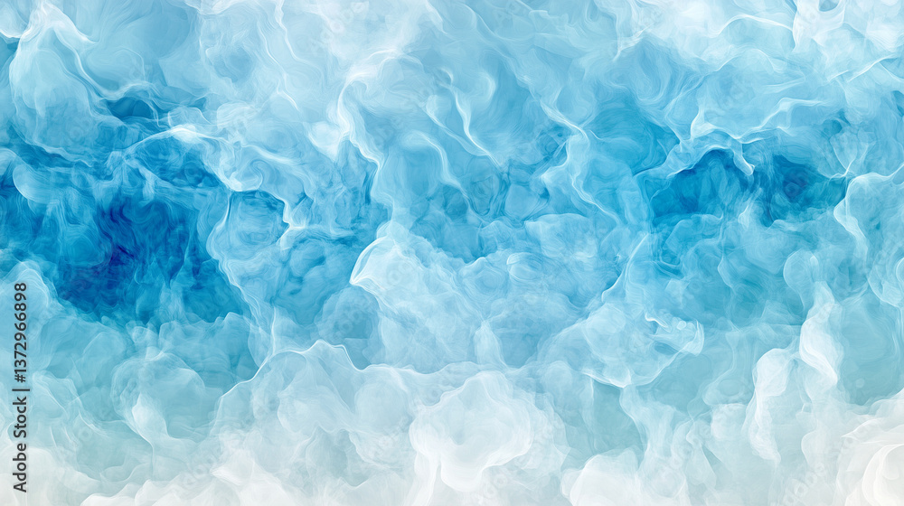 Obraz premium A shimmering blue foil texture with deep creases