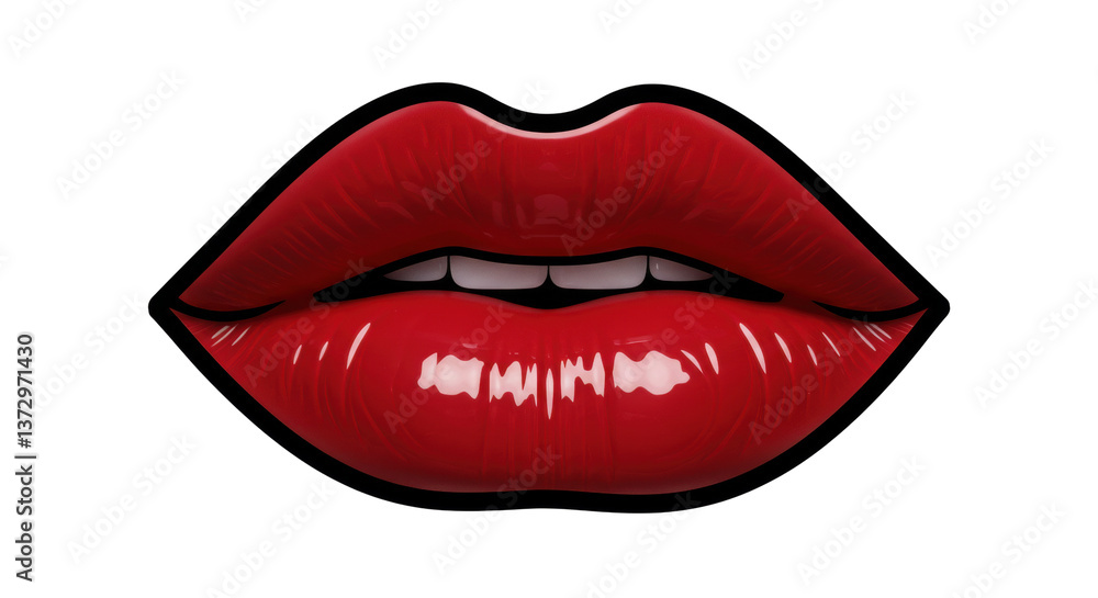 Isolated Red Lips Isolated Red Lips