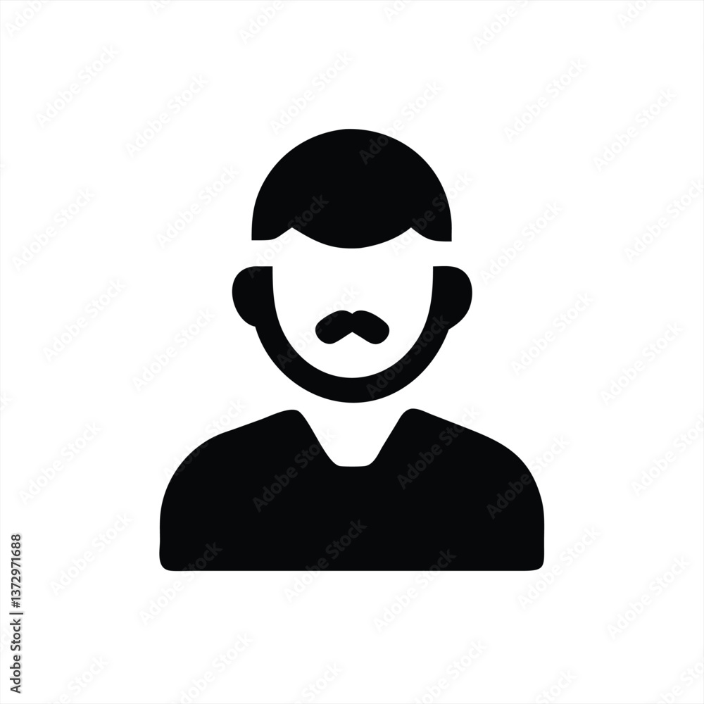 Vector illustration of a man with a mustache Vector illustration of a man with a mustache