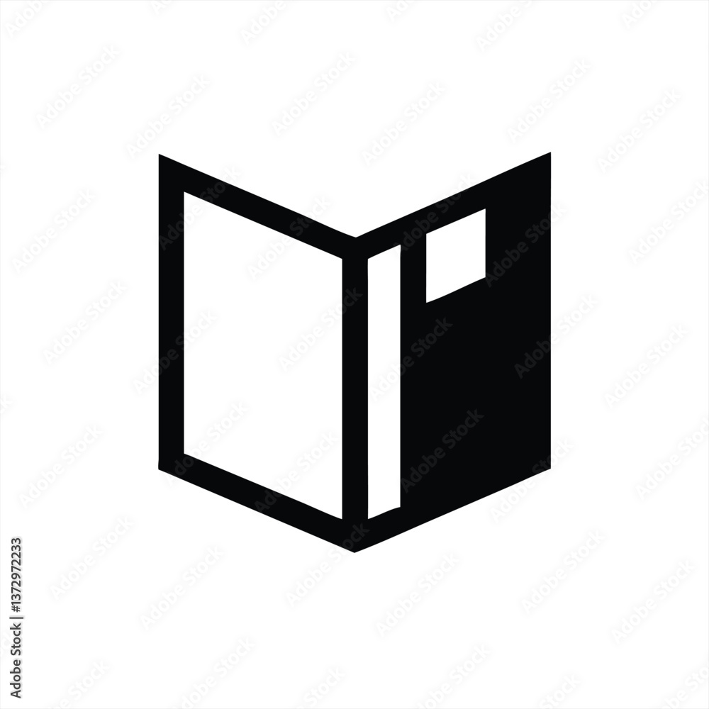 Open book illustration with blank pages and simple design Open book illustration with blank pages and simple design