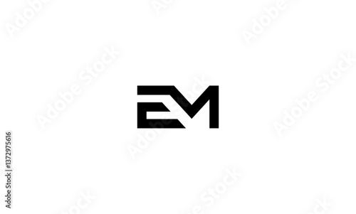 EM initial letter logo
