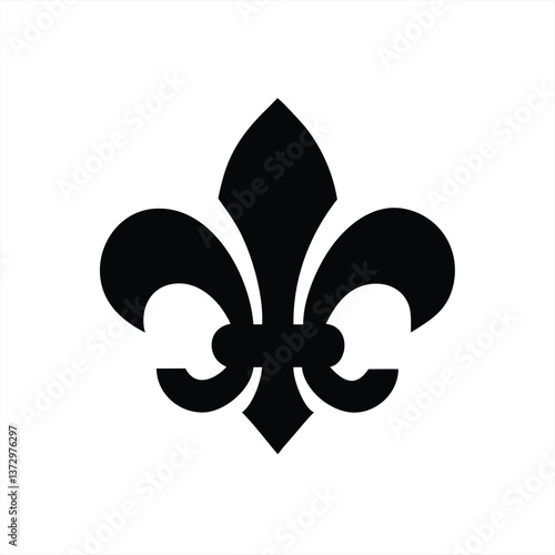 Classic fleur de lis vector illustration on a clean background
