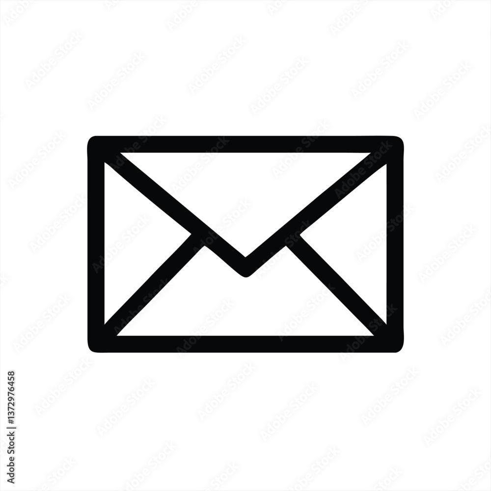 Simple vector illustration of an envelope on a white background Simple vector illustration of an envelope on a white background
