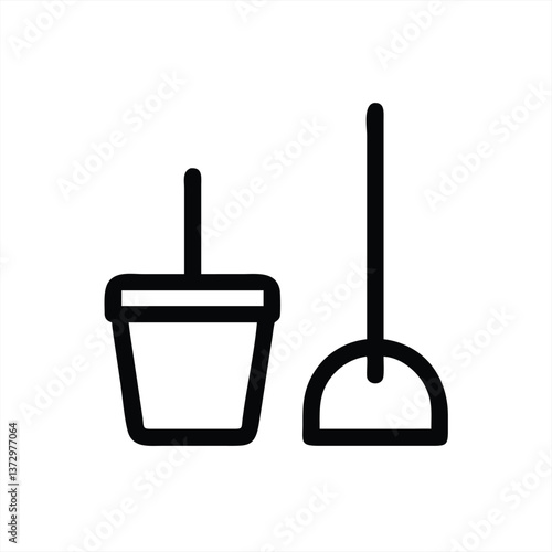 Vector illustration of cleaning tools for home and office maintenance