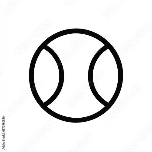 Simple vector illustration of a tennis ball design
