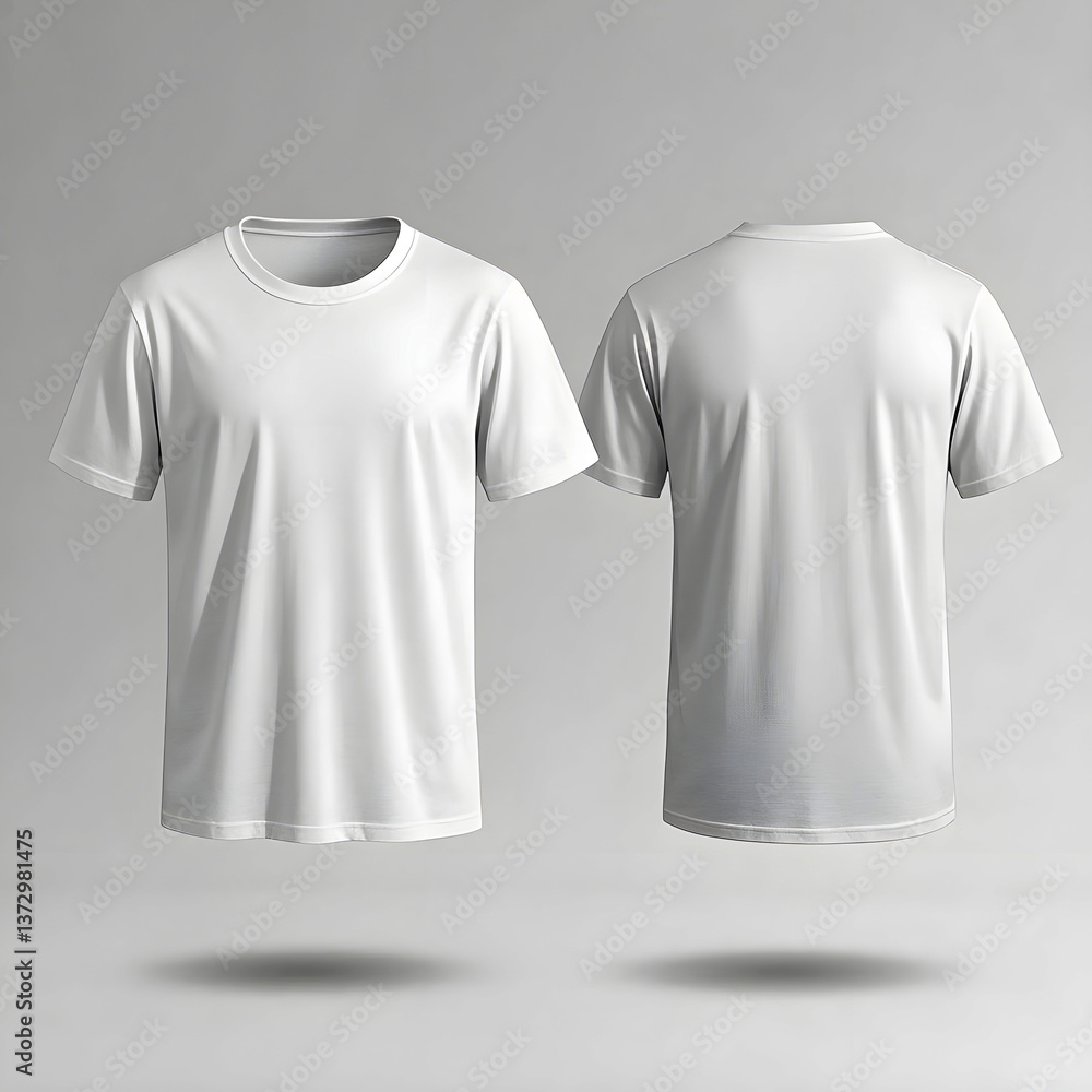 white t-shirt mock-up front and back view design template shirt up. white t-shirt mock-up front and back view design template shirt up.