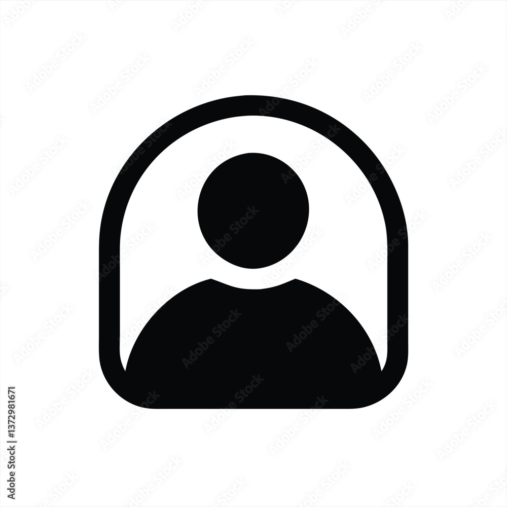 Vector illustration of a simple user profile icon design Vector illustration of a simple user profile icon design