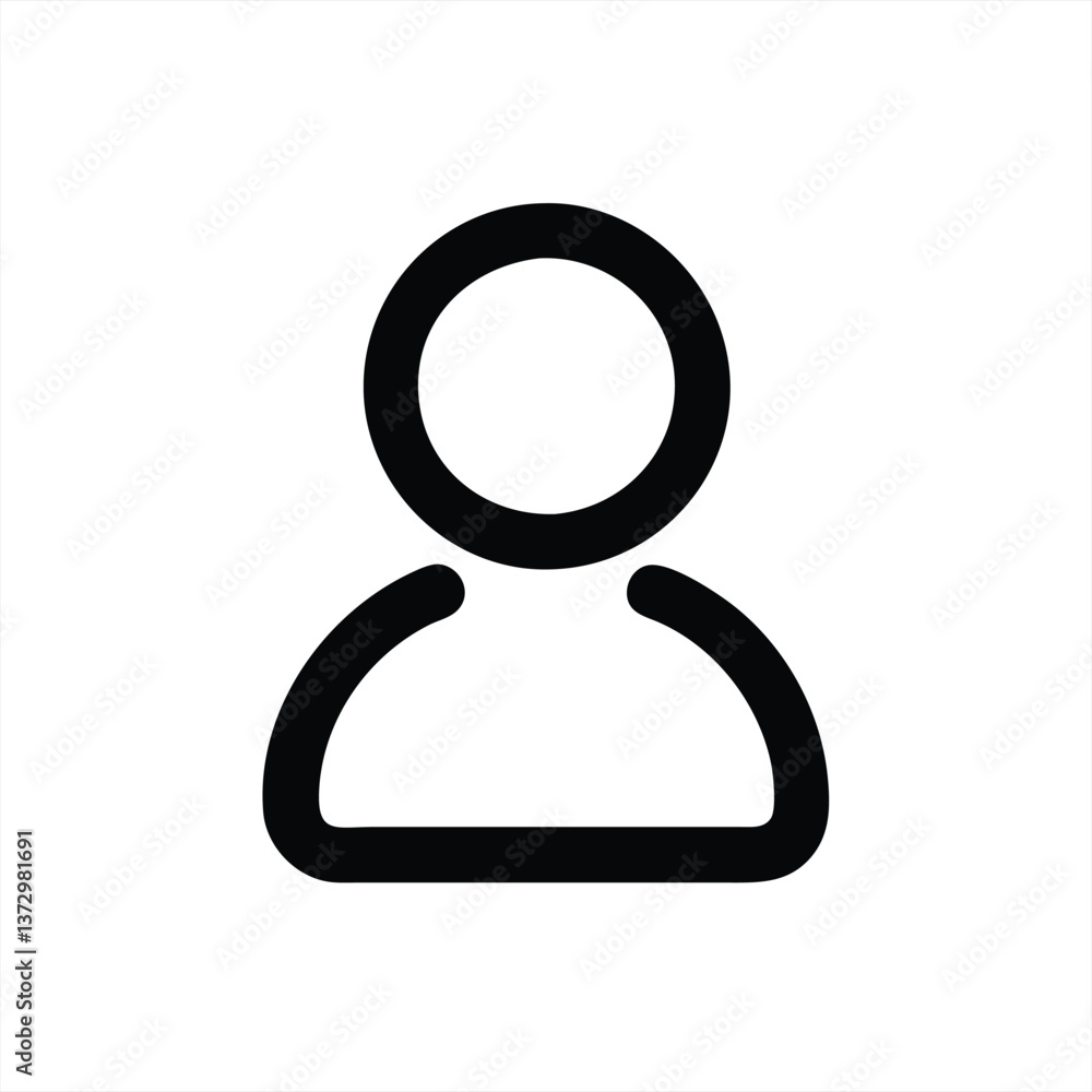 Simple silhouette of a person on a white background Simple silhouette of a person on a white background